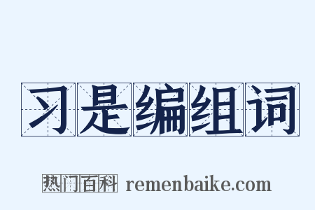 习是编组词是什么意思的图片